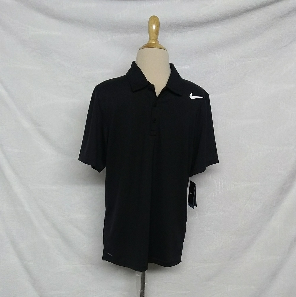 Nike Black Dri-Fit Tennis Shirt.